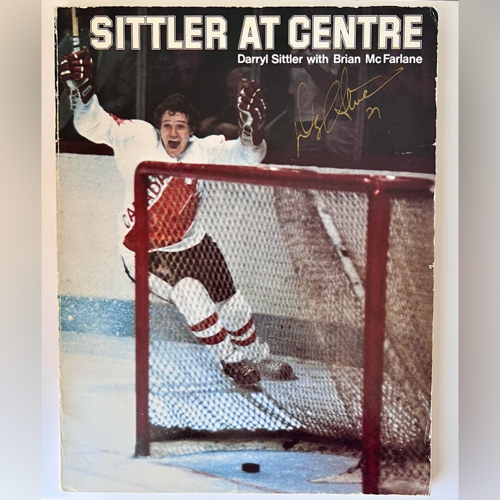 Rare Vintage Autographed Book “Sittler At Centre” by NHL Legend Darryl Sittler